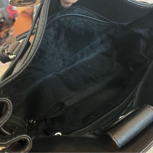 MICHAEL KORS Black Leather Hamilton Jet Set Selma Raven Satchel Tote Handbag - Picture 11 of 11